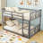 Twin Over Twin Wood Bunk Bed With Guardrails And Ladder-1963229152
