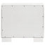 Table de chevet rectangulaire 2 tiroirs blanc cuivre avec poignées barre