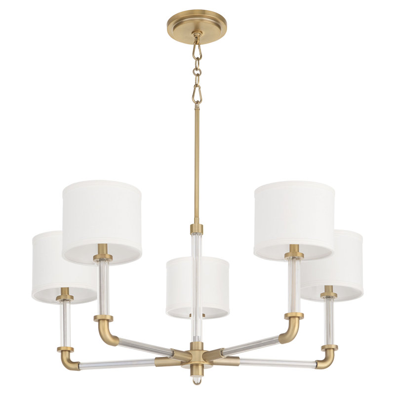 Hightower 5 - Light Steel Dimmable Classic / Traditional Chandelier