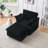 Single Seat Corduroy Sofa With Foot Cushions And Throw Pillows, Suitable For Balcony, Living Room Or Study-326178368