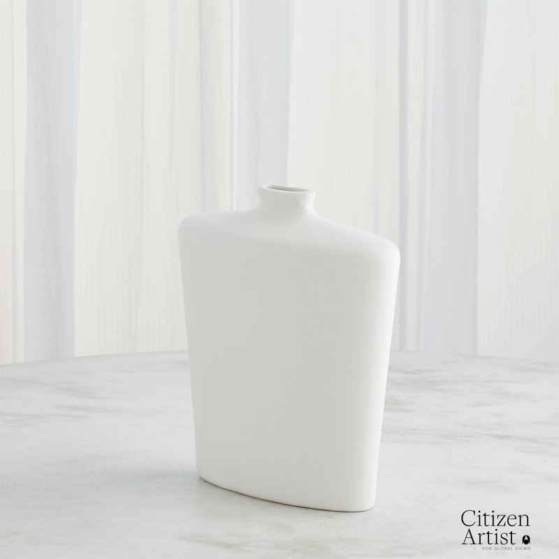 Terzo Handmade Ceramic Table Vase, 13.5" H x 12" W x 4.5" D