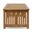 Table basse 40 po x 24 po 18,44 po en bois à patine brune pour l'extérieur avec terrasse