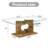 Rectangular tempered glass tabletop dining table-1454051865