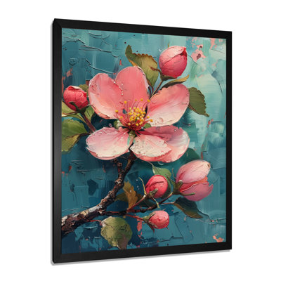 Rose, bleu, éclatant, fleur de pommier