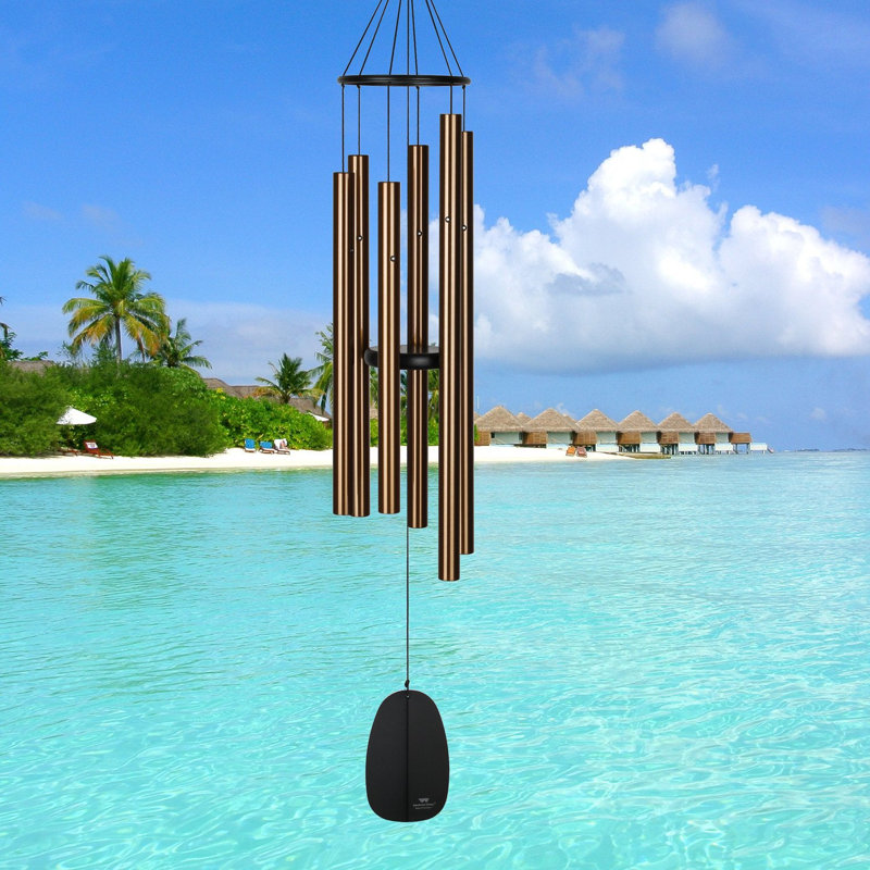 Carillon Bells of Paradise ™, H 44 po x l 7,5 po x P 7,5 po, Bronze / noir