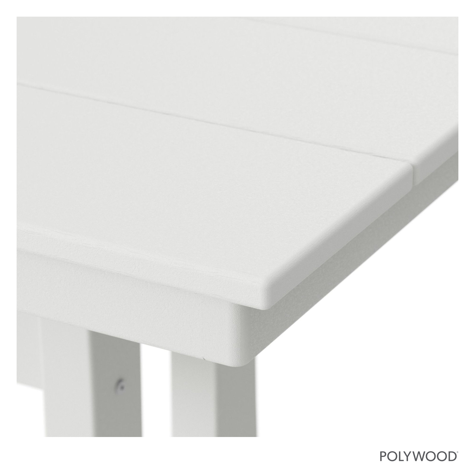 POLYWOOD® Tables 38" Patio Dining Table, White