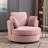 Achorn 42" W Recessed Arm Slipcovered Swivel Barrel Chair-1646021320