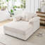 Fauteuil d'appoint en velours côtelé avec tabouret de rangement-376123008