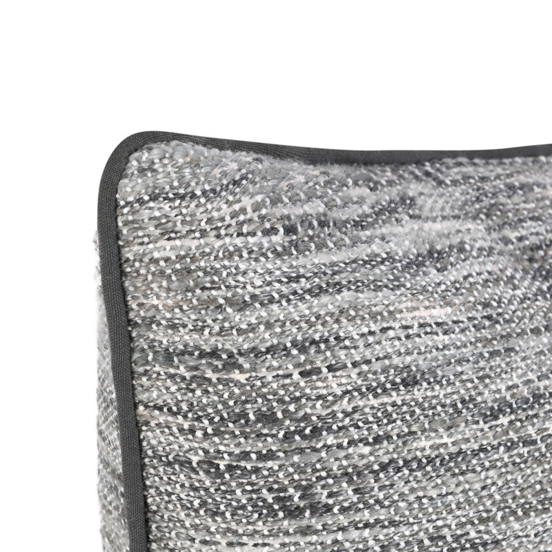 Coussin Sharma, Gris foncé, Rectangulaire