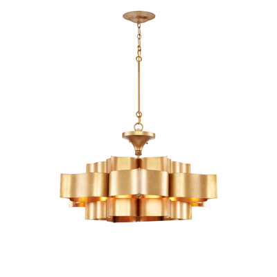 Grand Lotus 6 - Light Unique Tiered Chandelier -  Currey & Company, 9494