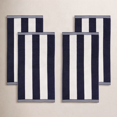 Oversized Cabana Striped Cotton Beach Towels