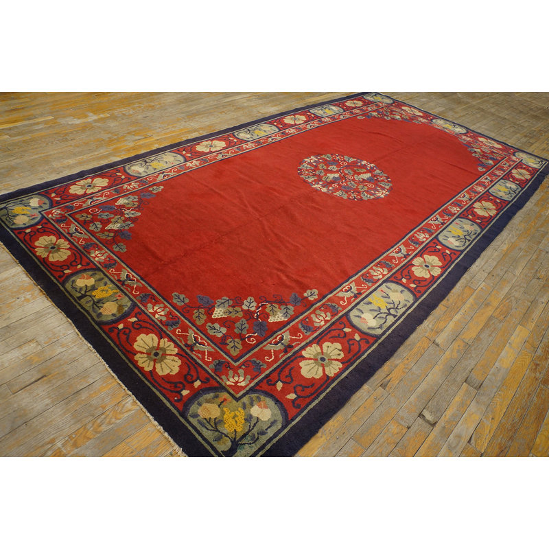 Antique Peking Hallway Runner Wool Red Rug