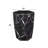 Hexagon End Table, Faux Marble & Black