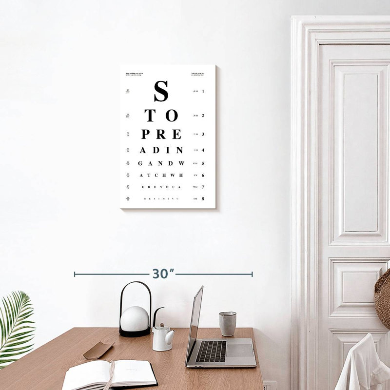Bathroom Eye Test, 24" H x 16" W