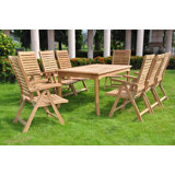 Leona Outdoor 7 - Piece Teak Dining Set