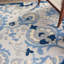 Tapis floral bleu / gris intérieur / extérieur Floral-537295530