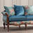 Creative Blue Solid Wood Casual Sofa