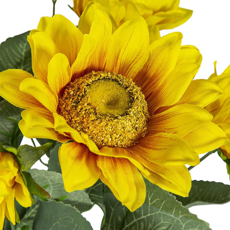 4 pièces de tournesol artificiel, Jaune