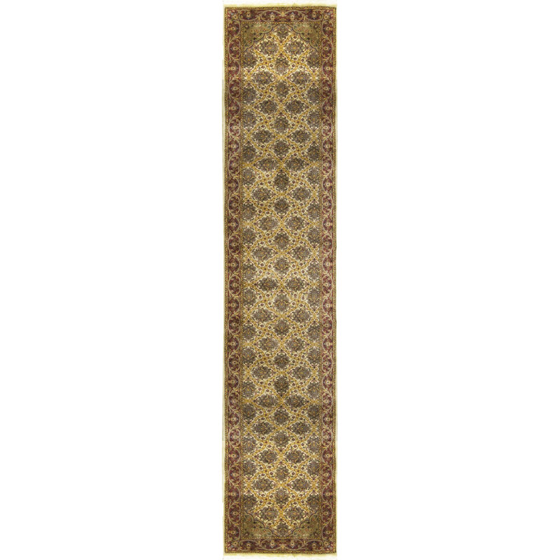 Hand-Knotted High-Quality Beige and Rust Area Rug