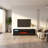 63" Modern TV Stand with Electric Fireplace, High Gloss Finish, Media Storage-70760399