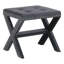 Banc d'appoint rembourré en velours avec garniture cloutée-488335128