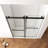 56"-60"W X 76"H Frameless Shower Door, Double Sliding Shower Door, 3/8'' (10Mm) Clear Tempered Glass Shower Enclosure With Square Rail,Double Side Easy Clean Coat, With Buffer-121957795