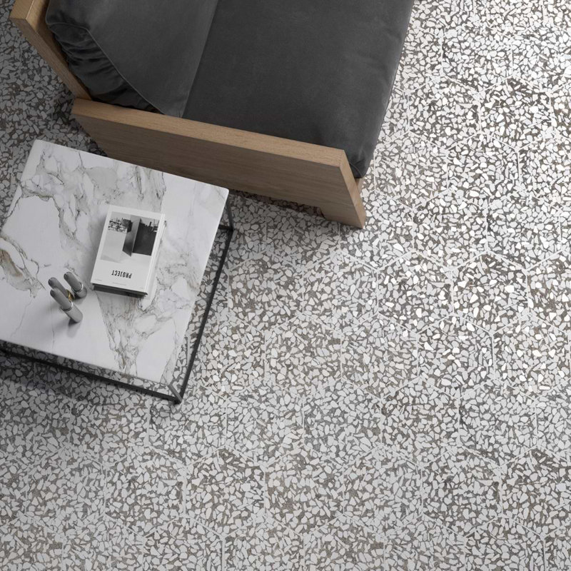 Terrazzo Hex 9" Terrazzo Look Porcelain Floor & Wall Tile (8.07 Sq. Ft. / Case), Hex Grigio