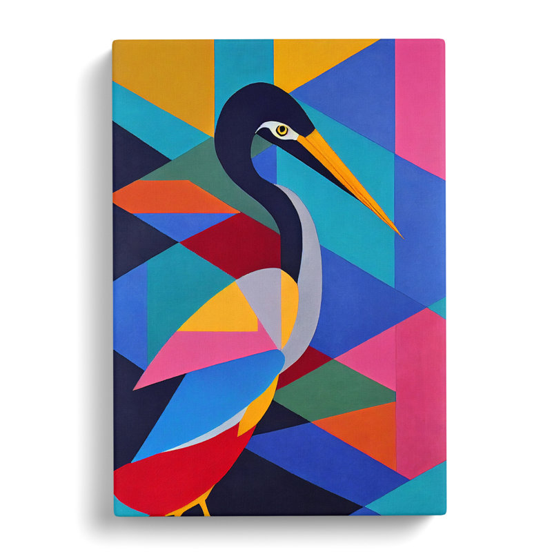 Almendarez Heron Patchwork - Wrapped Canvas, 76cm H x 50cm W x 3cm D