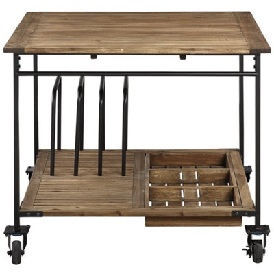 Pemberly Row Acacia Wood Counter Height Dining Table in Natural