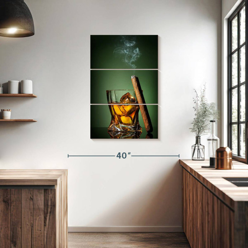 Yarlin Cold Whiskey And Cigar, 38" H x 24" W
