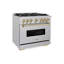 ZLINE Autograph Edition 36" Classic Gas Range w/ 6 Burners & Matte Black Accents-647127277