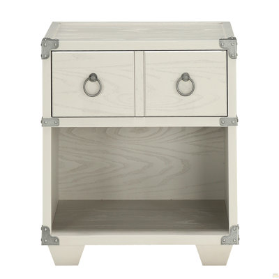 Grey 1-Drawer Nightstand