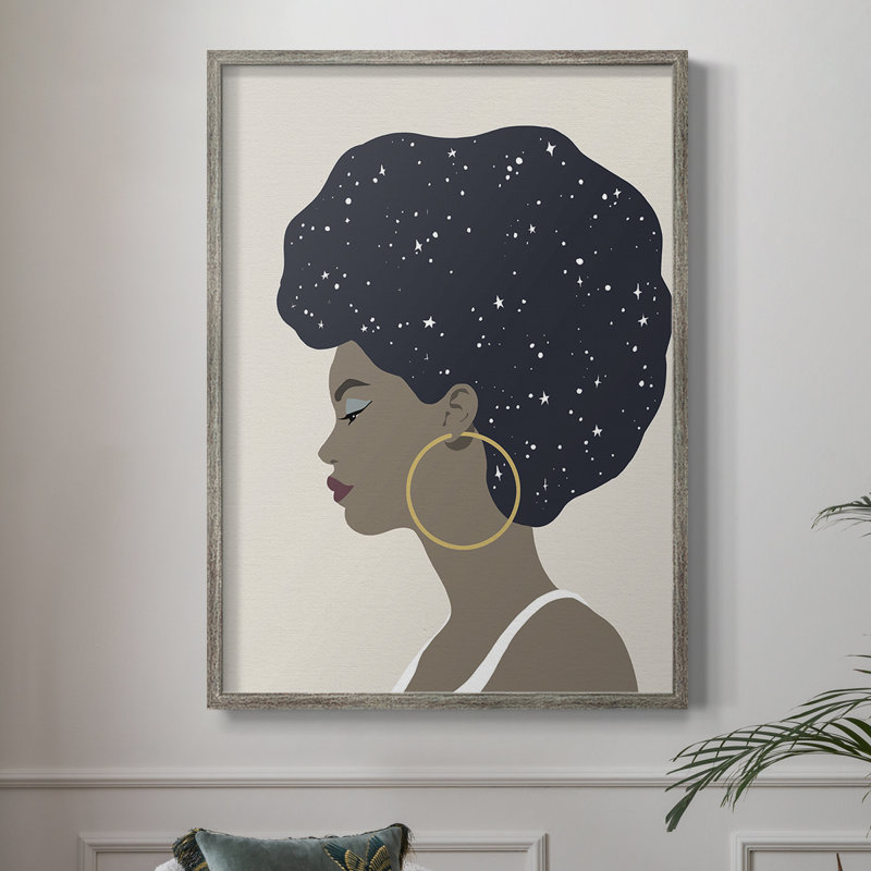 «Heavenly Hair I», reproduction encadrée - bois massif, H 21 po x l 17 po