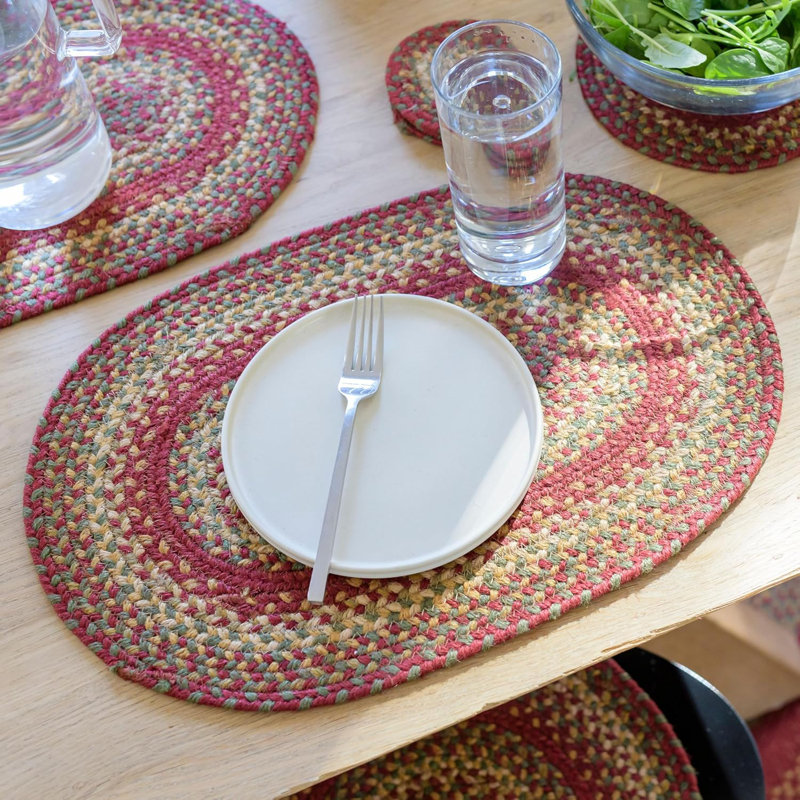 Napperons d'intérieur en jute de qualité supérieure - taille 13 po x 19 po, Grange cidre, Ovale