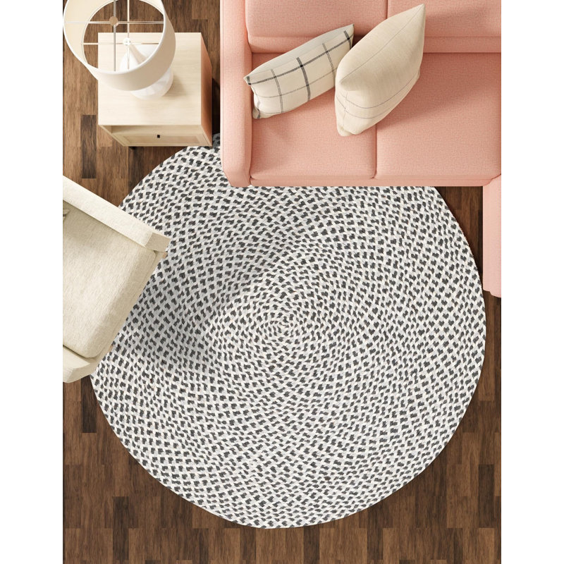 Contemporary Aideen Area Rug Grey, Round 2'
