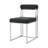 Set of Two Gray And Silver Upholstered Polyester Open Back Dining Side Chairs