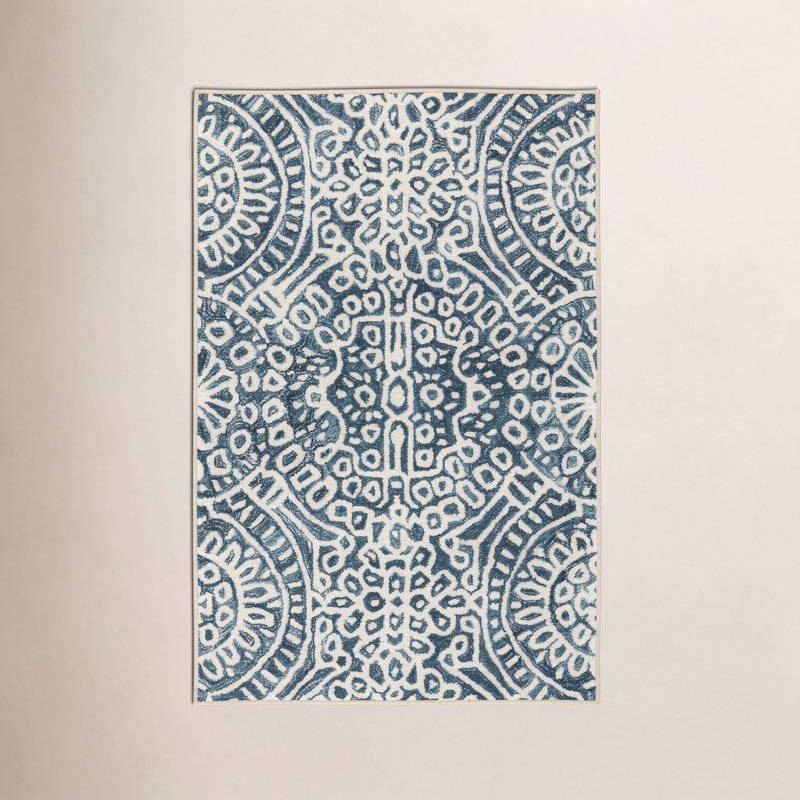 Temple Ink Machine Washable Rug, Rectangle 3' x 5'