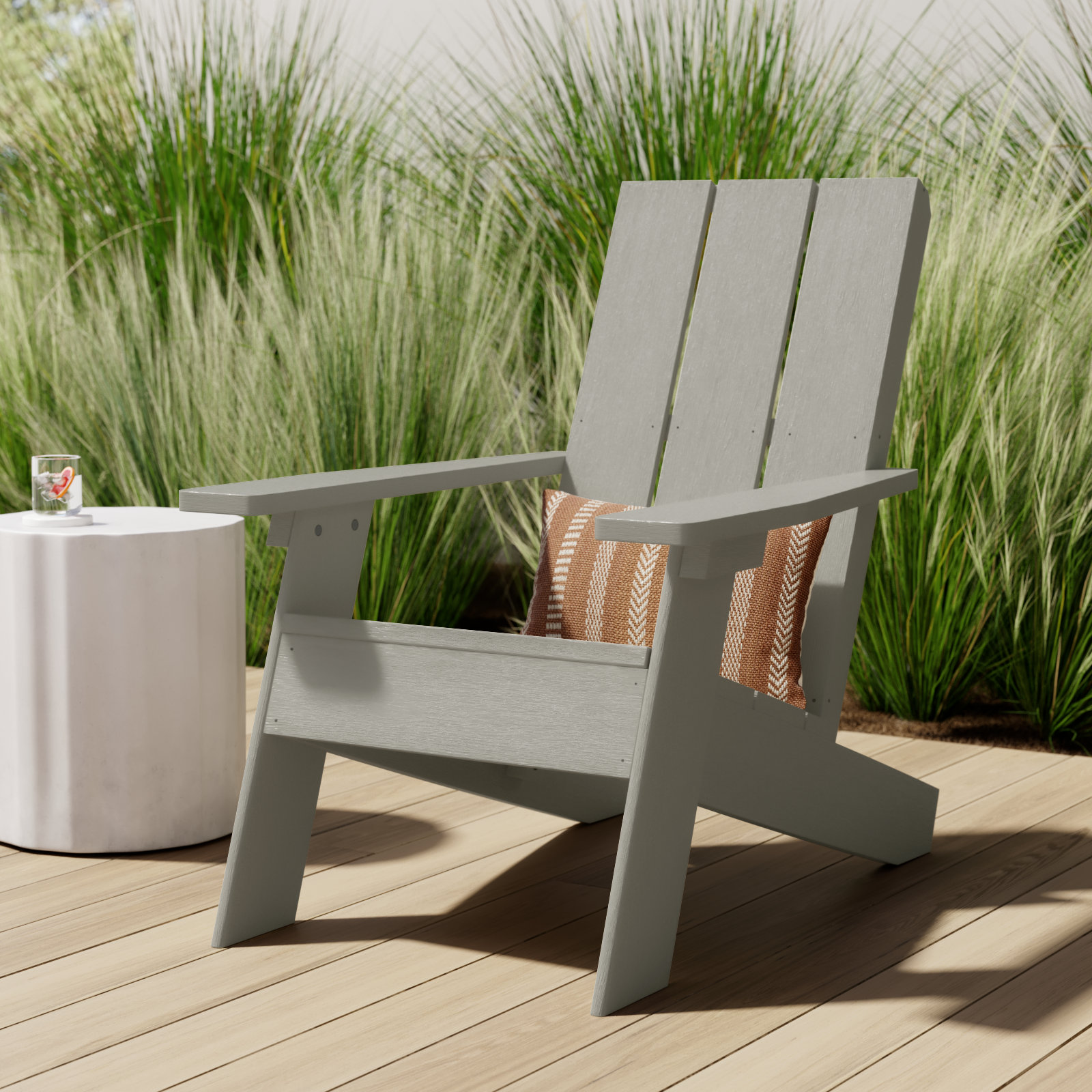 Byrnes Outdoor Adirondack Chair, Harbor Gray