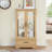 Lighted Glass Curio Display Cabinet With Adjustable Shelves, 2 Doors, 1 Drawer, And Bulb Included For Elegant Storage