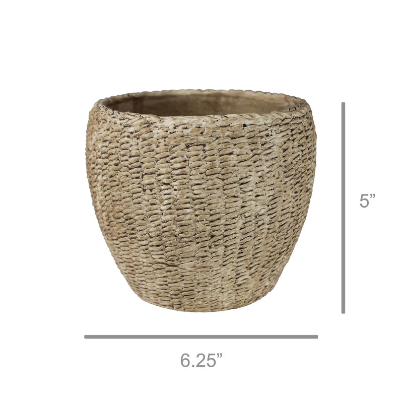 Cachepot, 5" H x 6.25" W x 6.25" D