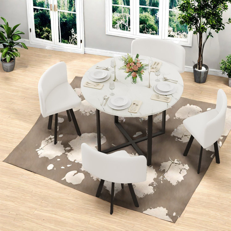 Ensemble de table de salle à manger 5 pièces Modern Modern