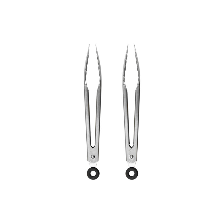Tovolo Spectrum Stainless Steel Elements 7-Inch Mini Tongs, Set of 2