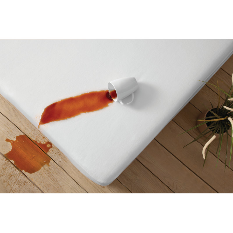 Protège-matelas Tewksbury, silencieux, doux et durable, lavable à la machine jusqu'à 90 degrés, Très grand californien