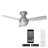 44" Flush Mount Outdoor/Indoor Smart Ceiling Fan with Remote Control, Works With Google Assistant, Amazon Alexa and IOS/Android Mobile APP-48461474-48461475