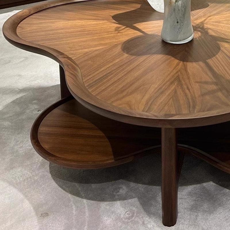 Hexagon Wood Coffee Table