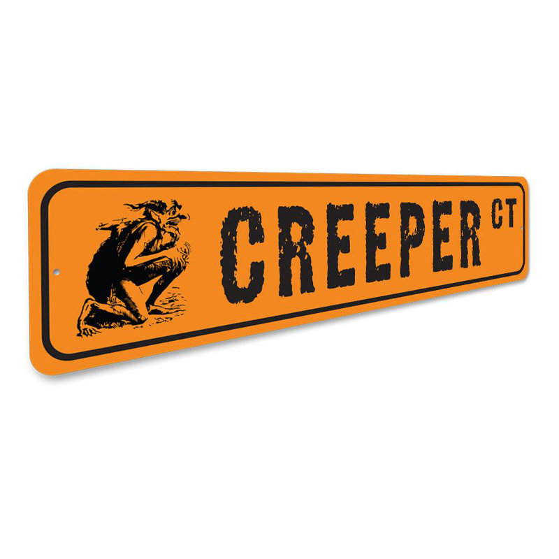 Plaque en aluminium Creeper Street, H 6 po x l 24 po x P 0,06 po