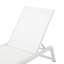 Chaise longue d'extérieur en métal et filet en aluminium blanc à envers en maille pour plus de confort
