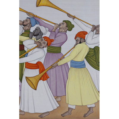 The Trumpeters | Watercolor On Paper | Watercolor On Paper