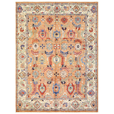 Tapis orange nouvel âge New Turkmen
