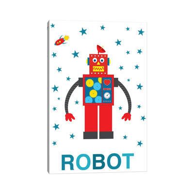 «Robot Rocket» par Benton Park Prints - impression sur toile tendue